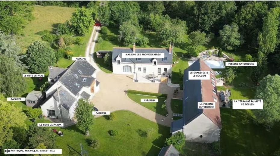 Les Gites De La Pellerie - 2 Piscines Interieur & Exterieur - Touraine - 3 Gites - Familial, Calme, Campagne Saint-Branchs Exterior foto